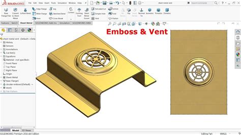 solidworks emboss sheet metal